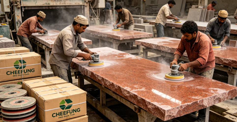 Indian Granite Slab Polishing Line